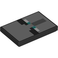 LEGO Flat Tile 2x3 Minecraft Omnious Banner Svart 6528871-R0909 | Lego | Bra Leksaker