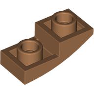 LEGO Plate 1x2x2/3 W. Half Bow Inv. Medium Nougat B1404-6535876