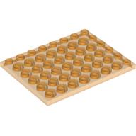 LEGO Plate 6x8 Transparent Orange B9024-6543441