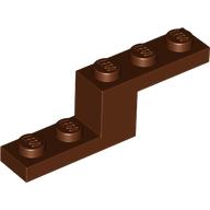 LEGO Brick W. Plate 1x5x1 1/3 R&ouml;dbrun B0595-6559242