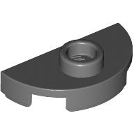 LEGO Plate 1x2 1/2 Circle W. 1 Knob Mörkgrå B1903-6601830