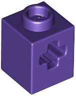 LEGO Technic Brick 1x1 With Cross Hole Lila T1184-6610988