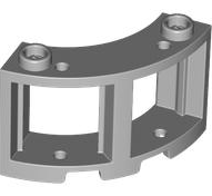 LEGO Fönster 3x3 W. Bow No.1 Ljusgrå R9072-6584326