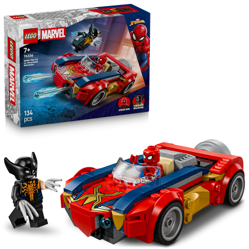LEGO Super Heroes Spider Mans bil mot venomifierad Wolverine 76336 | Lego | Bra Leksaker