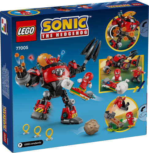 LEGO Sonic Knuckles mot Dr Eggmans Egg Crusher robot 77005