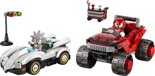 LEGO Sonic Silvers bil mot Knuckles monstertruck 77118