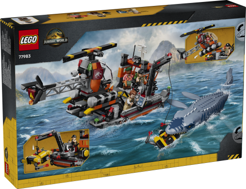 LEGO Jurassic World Dinosaurieattack med båt och mosasaurus 77983