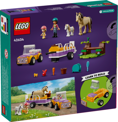 LEGO Friends 4+ Häst och ponnysläp 42634