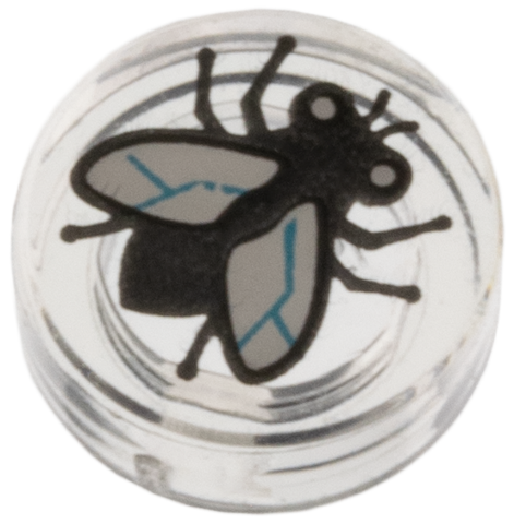 LEGO Flat Tile 1x1 Round Fluga Transparent R1322-6589691