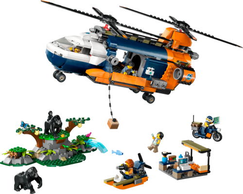LEGO City Djungelhelikopter och basläger 60437