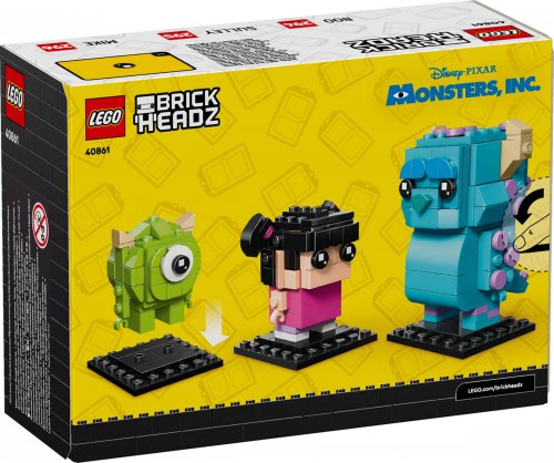 LEGO BrickHeadZ Sulley, Mike och Bu figurer 40861