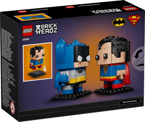 LEGO BrickHeadZ Golden Age Superman och Batman figurer 40859