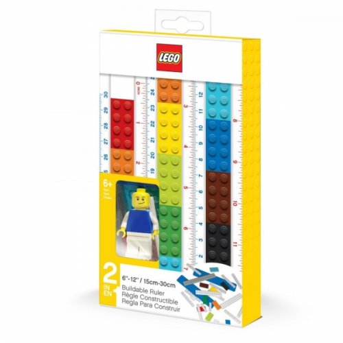 LEGO STATIONERY Buildable ruler, 15 cm or 30 cm w/minifigure 52558