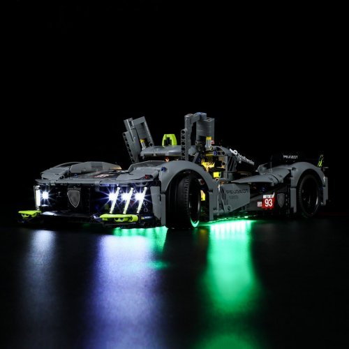 Belysning till Technic PEUGEOT 9X8 24H Le Mans Hybrid Hypercar 42156 LGK590