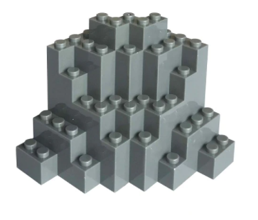 LEGO Mountain Brick mörkgrå 8X8X6 6138752-R1038
