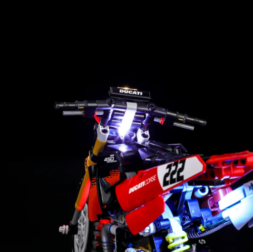 Belysning till Technic Ducati Desmo450 MX Factory motorcykel 42238 LGK933